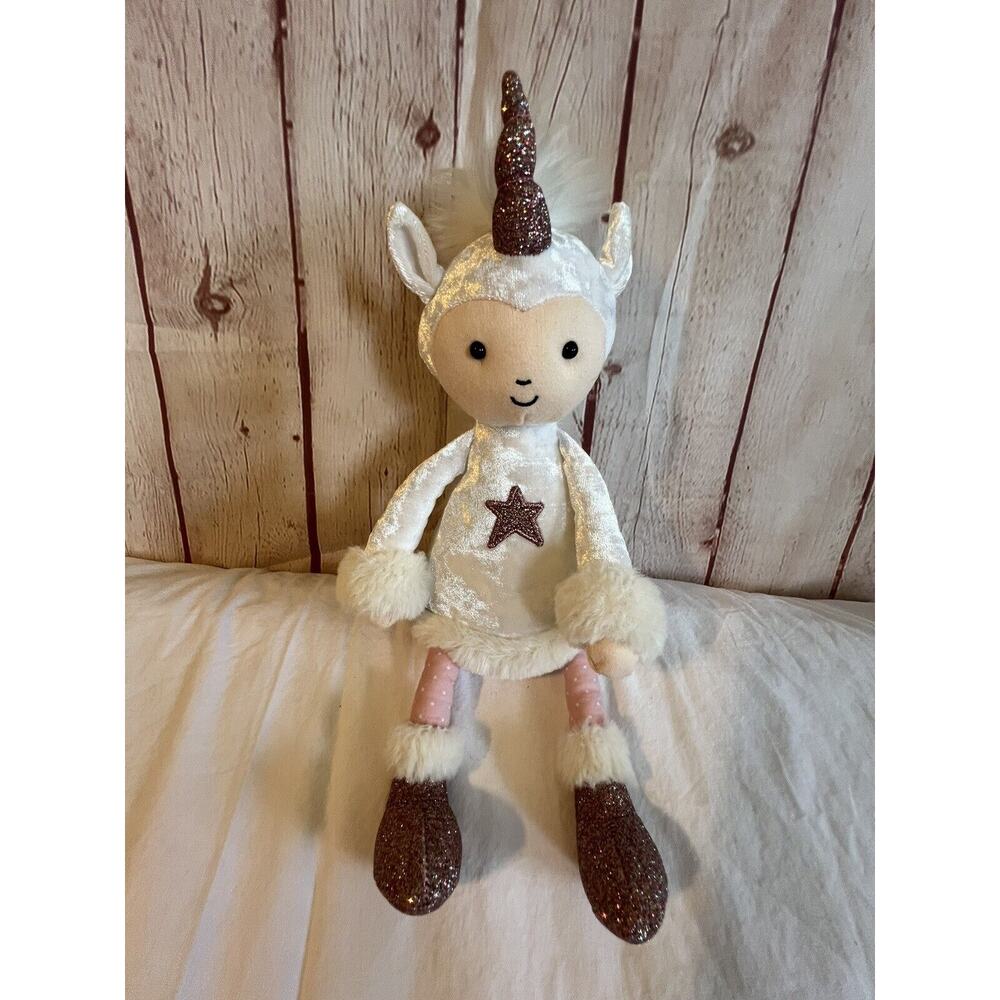 Jellycat Unicorn Plush Doll Fluffy Sparkly Star Glitter Lovey 12”